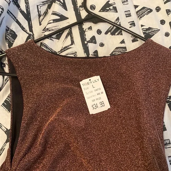 Tiger lily Sparkly copper dress with draw strings - Picture 4 of 6